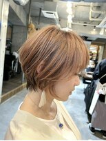 ワークス 下北沢(WORKS)&nbsp;大人可愛い20代30代40代黒髪前下がりショートボブ丸みショート◎