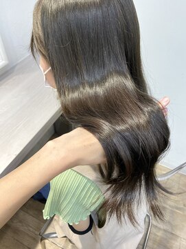 イオエ(ioe) 黒髪/ボブルフ/ネビージュ/小顔/ワンレン/髪質改善/グレージュ