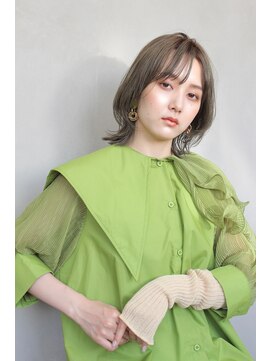 エル(ell) 大人可愛いくびれミディアム/オリーブカラー/20代30代40代