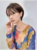 前髪長め大人小顔ショート30代40代50代 藤沢