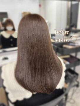 フォンズ(FONS) ベージュカラー　ブリーチなしカラー　学割U24  くびれヘア