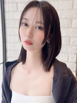 エステージ 日根野店(S-TAGE) グレージュカラー×切りっぱなしミディアム