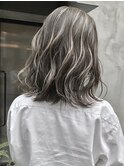 白髪ぼかし脱白髪染めミディアムレイヤー40代50代60代♪