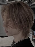 NEXTNEO石井／センターパートミディアムウルフボブメンズ静岡