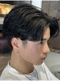 渋谷フェザーパーマニュアンスパーマセンターパート緩め20代
