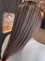 アース コアフュールボーテ 佐久平店(EARTH coiffure beaute) ナチュラルベージュ_ヨシンモリ_顔周りレイヤー_レイヤーカット