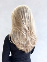 アルバム 池袋(ALBUM) 似合わせカットホワイトブロンドフェミニンロング_ba510071