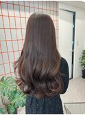 韓国 くびれロング レイヤー ワンホンヘア 小顔前髪