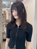 ジゼル 博多筑紫口店(GiseL)&nbsp;セミロング レイヤーカット 顔周りレイヤー 透明感カラー 20代