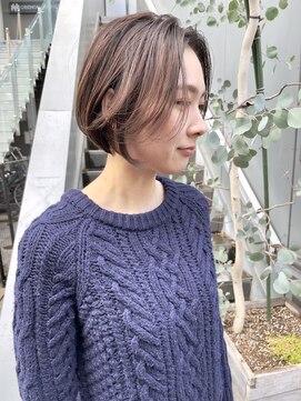 ヌード(NUDE) NUDEピンクフェザーショート 大人ショートボブ レイヤーショート