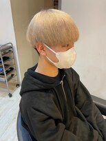 インク サカエ(inq sakae)&nbsp;メンズ/マッシュショート/ホワイトブロンド