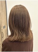太白区アディクシーカラー顔周りレイヤーカット白髪ぼかしウルフ