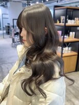 アルバム 池袋(ALBUM)&nbsp;ロング顔周りレイヤー大人ガーリーオリーブベージュ_ba578481