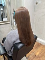 ヘアプレイスソル (HAIR PLACE SoL)&nbsp;ブリーチなしダブルカラー/モカブラウン/ストレートロング