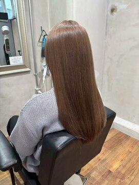 ヘアプレイスソル (HAIR PLACE SoL) ブリーチなしダブルカラー/モカブラウン/ストレートロング