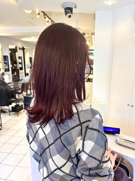 ヘアーアンドカラー ルジャルダン 葛西店(le jardin) セミロング×レッド系カラー