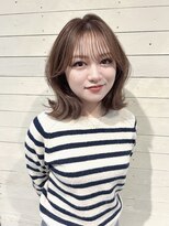 ルノン フィージュ(LUNON fieju)&nbsp;黒髪クラゲヘアーオリーブグレー小顔ココアベージュ