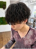 岡山メンズサロン20代30代波巻きツイストスパイラルパーマ