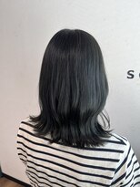 ヘアーアンドスパソシット(HAIR&SPA SOCIT) ゆる巻き外ハネダークオリーブグレー