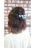 ≪高田馬場IriS≫ツイスト編み込みハーフアップ