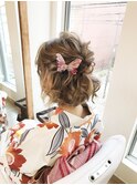 ボブ浴衣着物ヘアアレンジ【ブライダルヘアメイク　立川/立川】