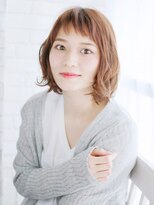 ヘアメイク ナル(hair make nalu)&nbsp;透け感バングの外はねバルーンボブ
