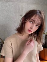 ジーナ 池袋(Zina)&nbsp;【Zina　池袋】イメチェン毛先パーマ耳かけ×フォギーベージュ