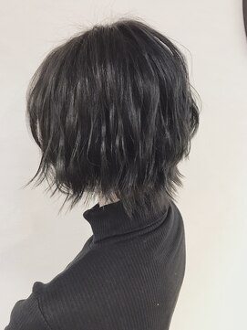 ブルー(BLUE) 【Blue】#ウェーブウルフ#ネイビーグレージュ