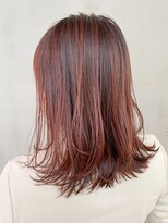 アイティー バイ アルバム 中野店(IT by ALBUM)&nbsp;カシスレッド_エアリーミディショートパーマ_ba314081