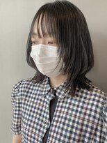 リンネテラス(Lin'ne terrace)&nbsp;大人可愛い外ハネウルフミディ＊シースルーバング/20代30代40代