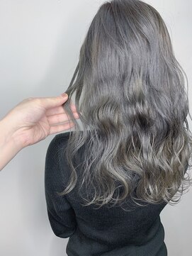 フロート 小阪店(float) アッシュグレー_マロンベージュ Aラインボブ かきあげ