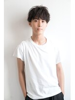 フレームプラス 御堂筋難波店(FRAME +)&nbsp;マッシュイケメン黒髪束感パーマ