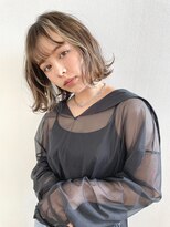 ユイル(Uil) 似合わせ小顔ボブ×ベージュカラー デザインカラー