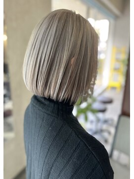 ネイビー(NAVY) グレージュカラー ハイトーン