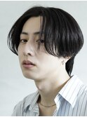 センターパートカルマヘアニュアンスパーマ韓国シャドウパーマ