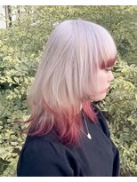 ルプラ ガーデン(le-pla garden)&nbsp;ウルフ#フェイスレイヤー#エンドカラー#レッド#ホワイトベージュ