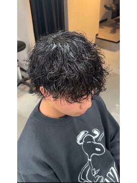 ブルニール 心斎橋(BLEUNIR) 波巻きスパイラルパーマ　メンズウルフ