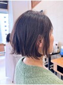 くせ毛生かし/切りっぱなしボブ/