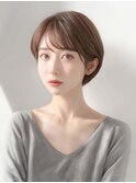 耳かけストレート×切りっぱなしボブ