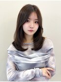 〇 レイヤーカット ワンカール 韓国ヘア シースルーバング