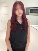 layer cut/wine red