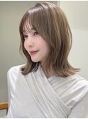 ハイライトバレイヤージュダブルカラーショートカット