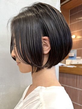 エリマ 武蔵小杉(elima) 武蔵小杉大人丸みショートボブ白髪ぼかしアッシュグレージュ