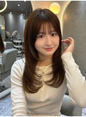 ミディアムレイヤーカット/大人ガーリー/似合わせカット福岡天神