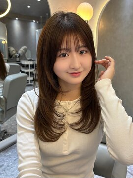 ジーナ 天神(Zina) ミディアムレイヤーカット/大人ガーリー/似合わせカット福岡天神