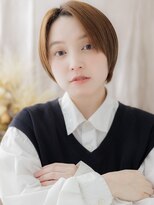 カバーヘア ブリス 戸田公園西口店(COVER HAIR bliss) ミルクティーブラウン小顔ショートマッシュc7戸田公園30代40代