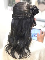 ジル ヘアアンドメイク 恵比寿(JILLE hair&make)&nbsp;キッズヘアセットハーフアップくるみちゃんヘアヘアメイク