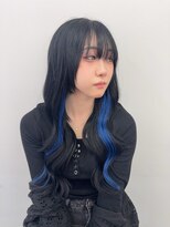 ロサ ファイブヘアー(Rosa..5Hair)&nbsp;黒髪×ブルーインナーロング