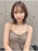 ワンホンレイヤ ー×ダークブルー[デジタルパーマ/ボブ/韓国]