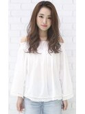 巻き髪風ロングレイヤー
